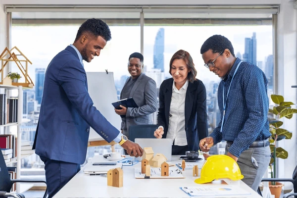 african american manager discussing his 600nw 2452918973